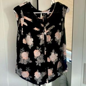 Candies- black rose blouse